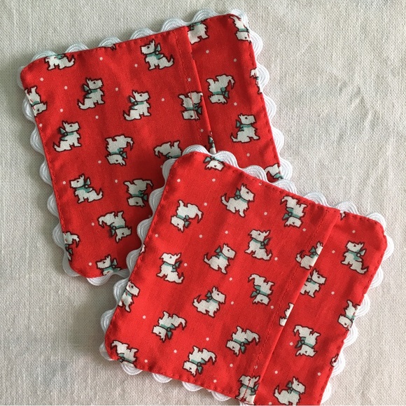 ✨Handmade Vintage-style Scottie Dog Coasters, set of 2✨ - Picture 4 of 12